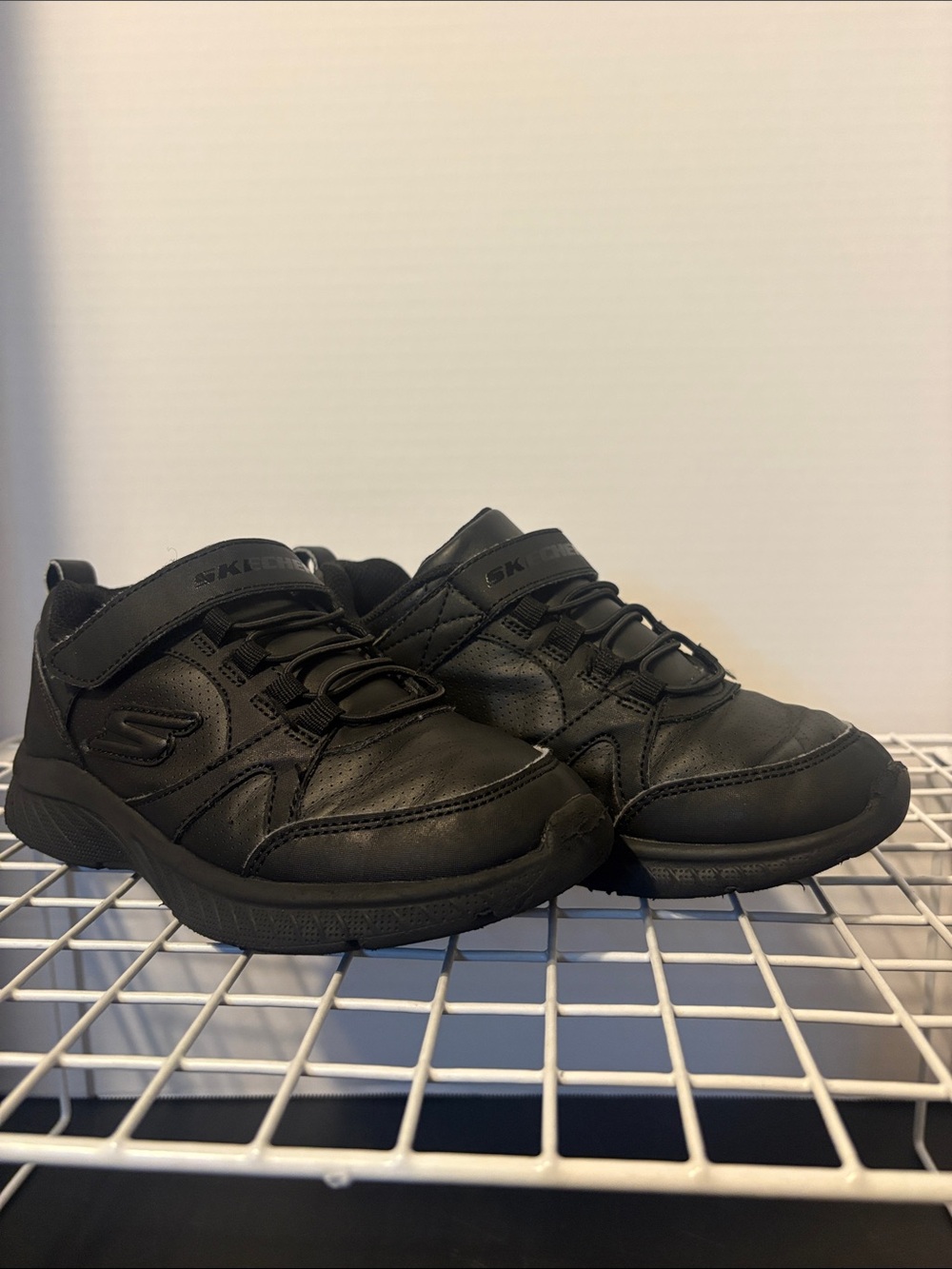 Skechers Kids Black Velcro Athletic Sneakers